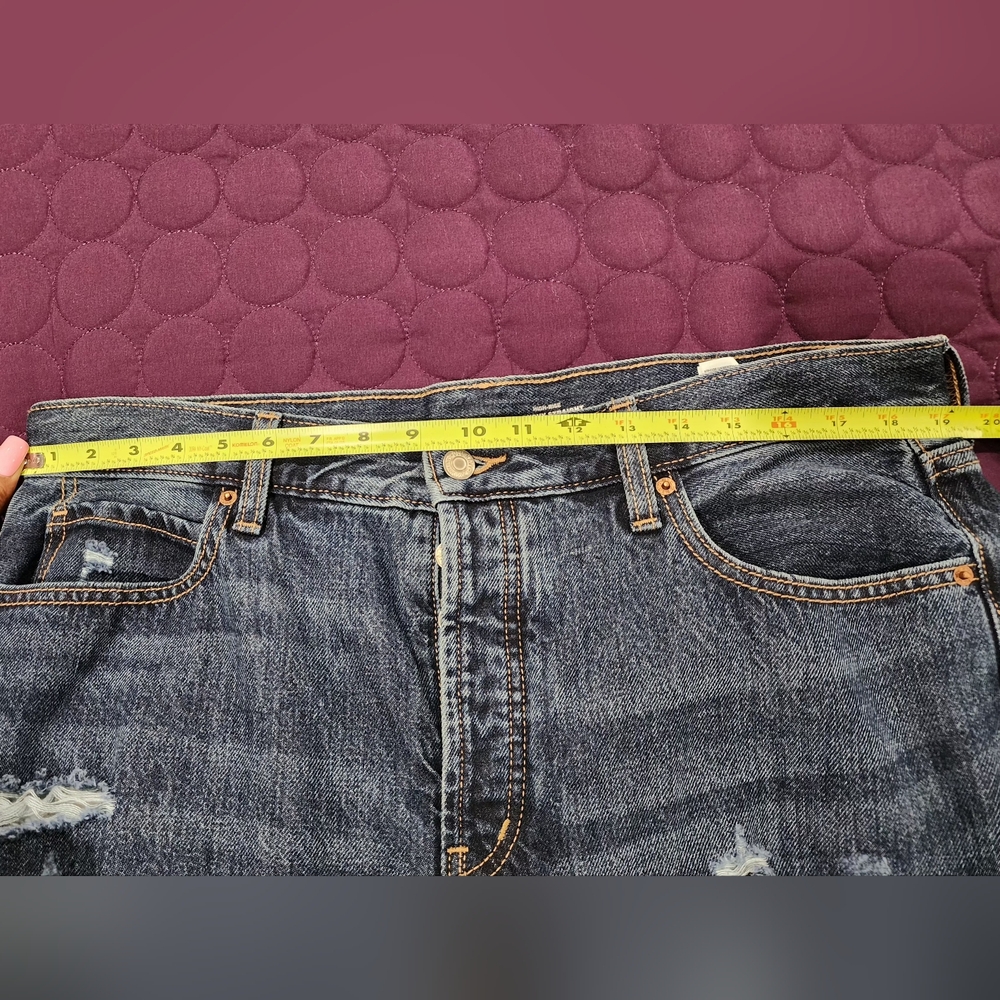 NWOT Old Navy High-Waisted Button-Fly Slouchy Straight Cropped Jeans Size 14 - Picture 13 of 15